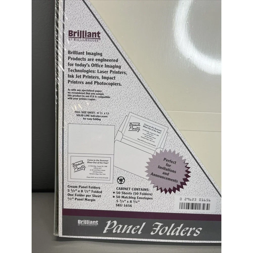 Brilliant by Williamhouse Cream Panel Folders Invitations Announcements Envelope